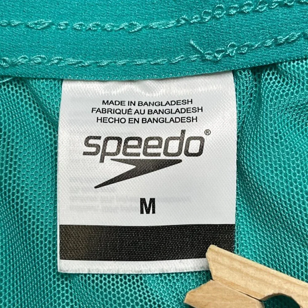 Speedo Solid Volley Swim Shorts Men's M‎ Blue Green Beach Sports